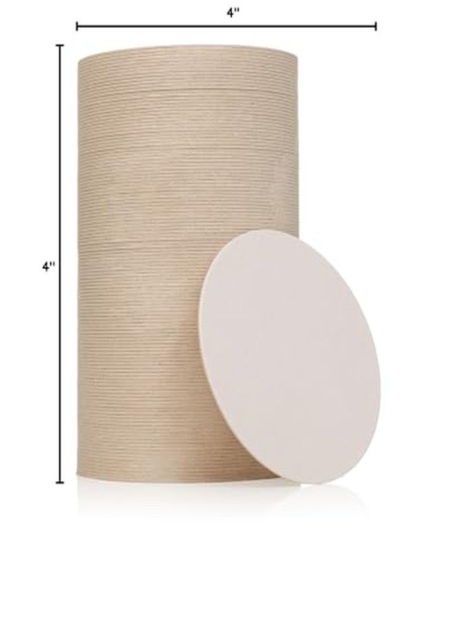 Perfect Order Round Plain Off White Coasters 4 Inches (125) - Image 2