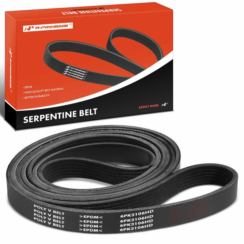 A-Premium APremium HeavyDuty Serpentine Drive Belt Compatible with Ford Mustang 20052010 V8 46L 12228 Inches Location  Supercharger