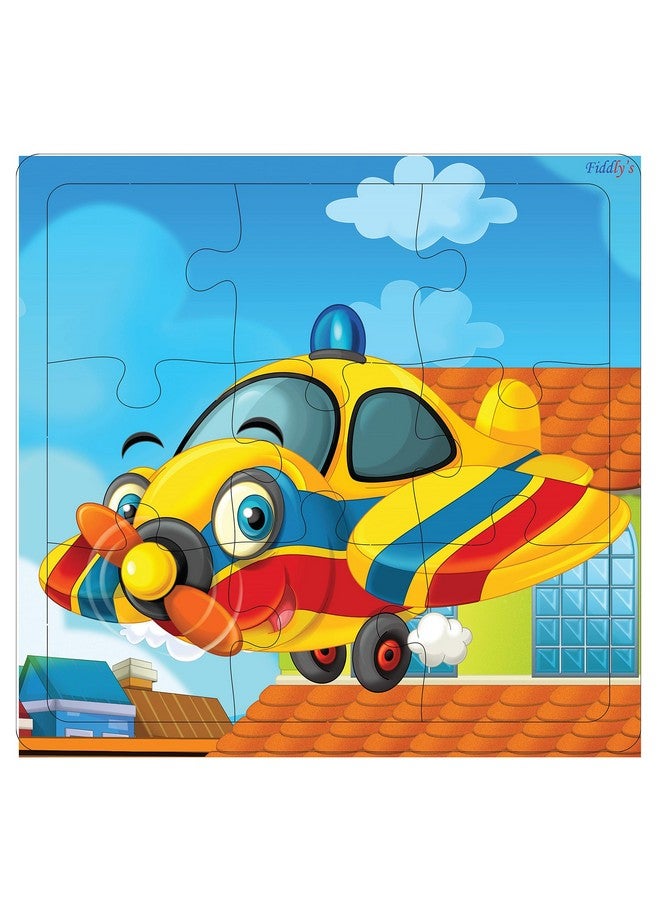 Fiddlys Wood Jigsaw Puzzles For Kids & Children -9 Pieces Age 3+ (Vehicles (Pack Of 4)) - Image 5