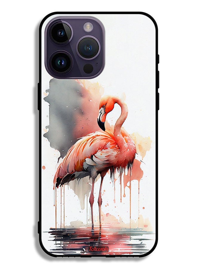 Tolwak Apple iPhone 14 Pro Max Protective Case Tropical Watercolor Art - Image 2