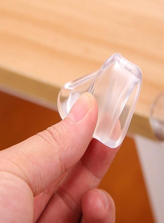 CLICKSWIFT واقي زوايا الأثاث Clickswift® لحماية الأطفال، على شكل قلب، مصنوع من السيليكون والجل الناعم، واقيات حواف الأثاث لحماية الأطفال، غير سام، خالٍ من مادة BPA، 8 قطع (شفاف) - Image 3