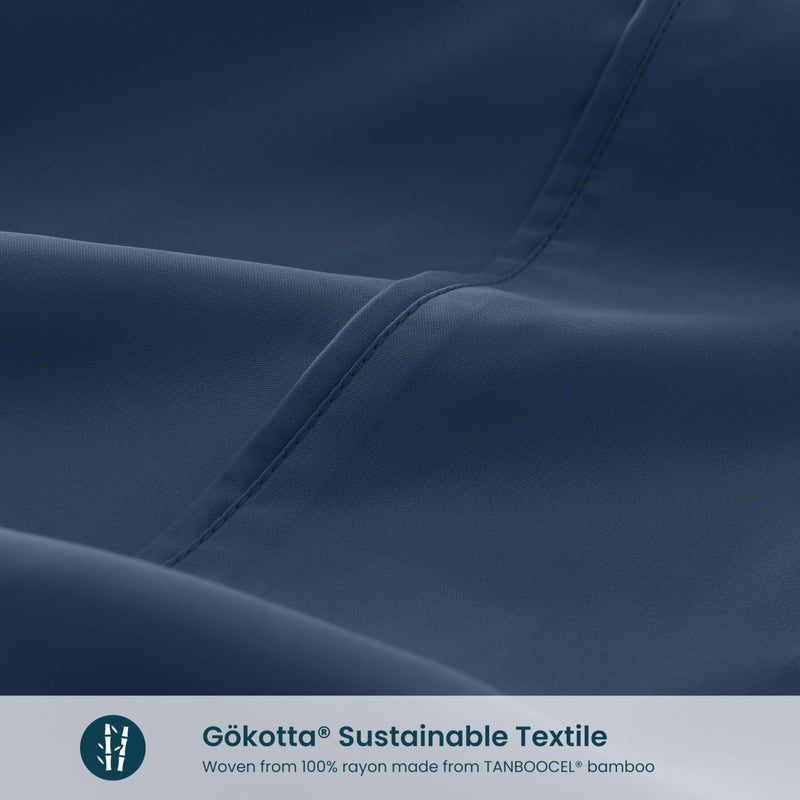 GOKOTTA Envelope Pillow Cases Queen Size 2 Pack  100% Rayon Made from Bamboo Cooling Pillowcases Soft and Silky for Hair and Face (20""*30"") - Image 3