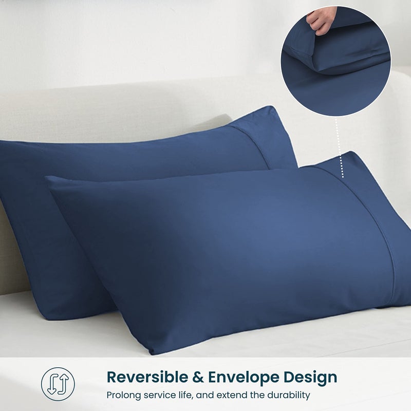 GOKOTTA Envelope Pillow Cases Queen Size 2 Pack  100% Rayon Made from Bamboo Cooling Pillowcases Soft and Silky for Hair and Face (20""*30"") - Image 2