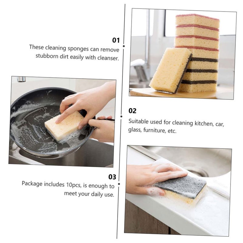 12Pcs Kitchen Scrub Sponge Dish Washing Sponges Double Sided Cleaning Wipes - Image 4