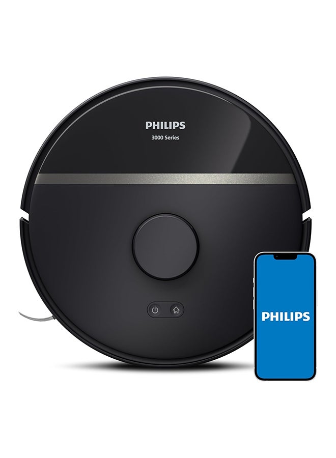 Philips HomeRun 3000 Series Aqua Vacuum And Mop Robot 350 ml XU3000/01 Black - Image 2