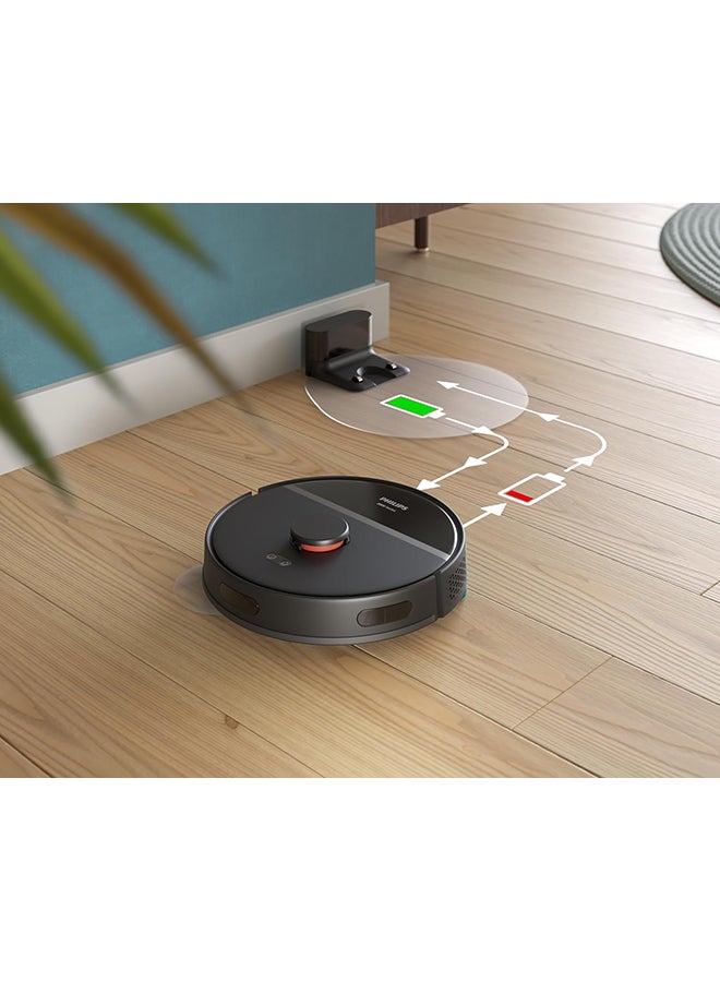 Philips HomeRun 3000 Series Aqua Vacuum And Mop Robot 350 ml XU3000/01 Black - Image 3