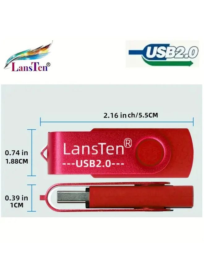 LansTen محرك أقراص USB فلاش سعة 2 جيجابايت مع ضوء LED للتخزين والنسخ الاحتياطي - Image 2