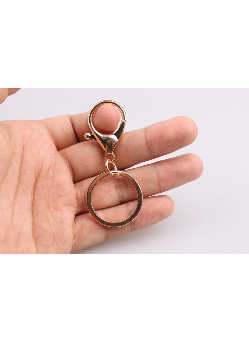 Generic New Metal Keychain DIY Kit - Lobster Clasp Charms KC Gold + Single Ring Two-Piece Set 