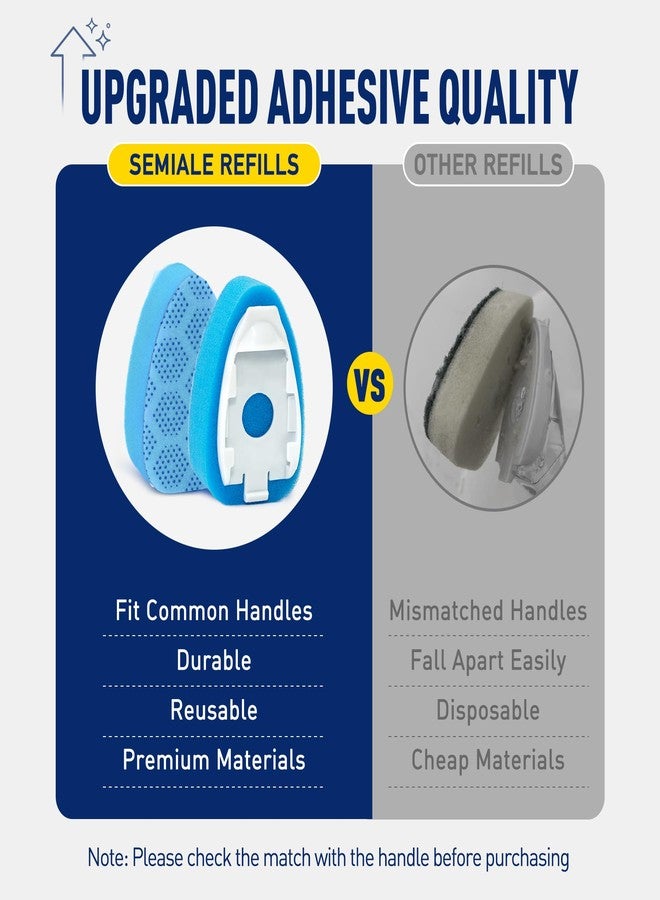 Semiale Scrub Dots Dishwand Refills Sponge Heads, Dish Wand Refill, Scrubber Replacement Head, Non Scratch Brush Soap Filled Dispensing Handle,Heavy Duty Dishwashing Pads Dispenser Dishwasher Cleaning - Image 2