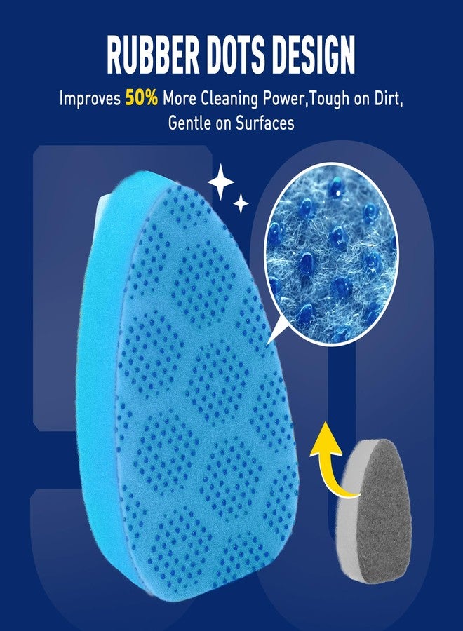 Semiale Scrub Dots Dishwand Refills Sponge Heads, Dish Wand Refill, Scrubber Replacement Head, Non Scratch Brush Soap Filled Dispensing Handle,Heavy Duty Dishwashing Pads Dispenser Dishwasher Cleaning - Image 3