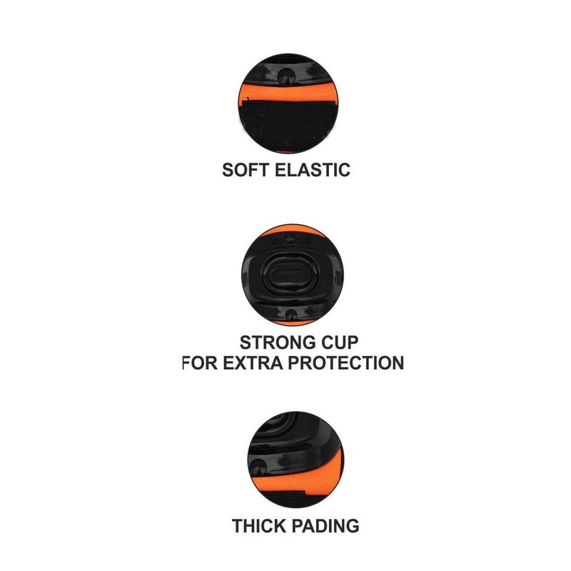 Canbee Cycling and Skating Protective Kit Set 6 to 14 Year Unsex Kids (Orange) - Image 2