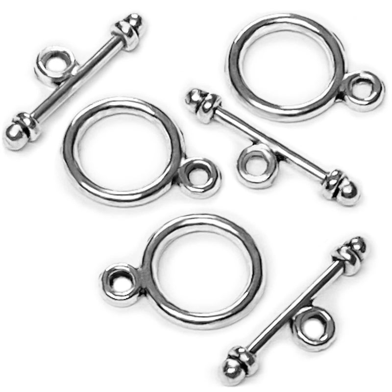 Heathers cf 130 set Toggle Jewelry Clasps Necklace Toggle Clasp Silver Toggle Clasps for Jewelry Making