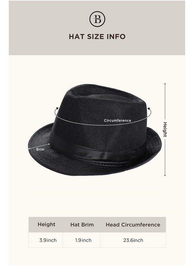 BABEYOND BABEYOND 1920s Mens Gatsby Gangster Vest Costume Accessories Set Fedora Hat  - Image 5