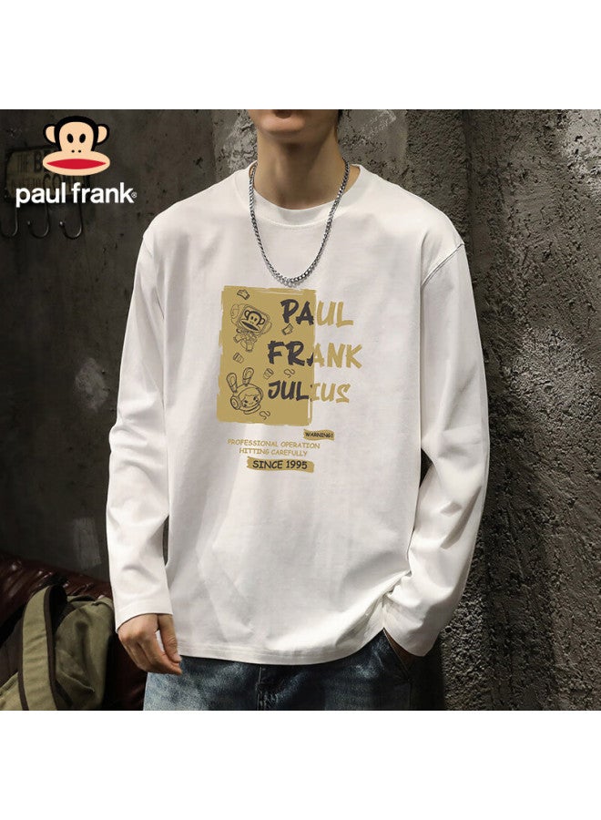 Paul Frank Men's Long Sleeve T-shirt Spring Autumn Pure Cotton Crew Neck Innerwear Dark Gray M - Image 3