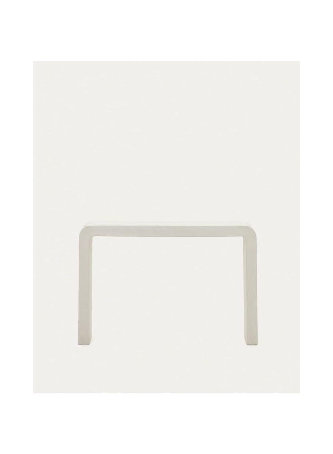 الهوم كونسول خشبي هندسي باللون الأبيض - الحجم: 130x30x100 من الهوم - Image 2