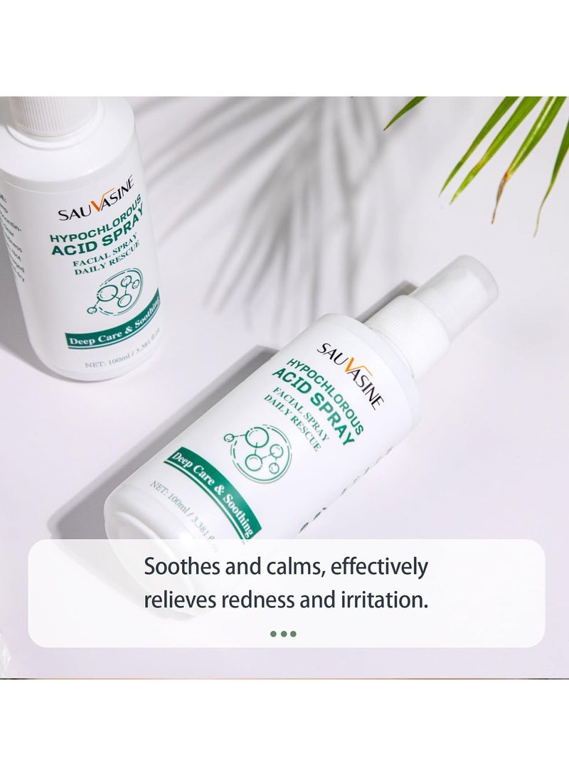 SAUVASINE Hypochlorous Acid Face and Skin Spray,Safe for use on Acne Prone Skin, Eczema, Dry Scalp, Post Procedure, Toner, Eye Lash Cleanser, Face and Hand Cleanser - 100ml - Image 5