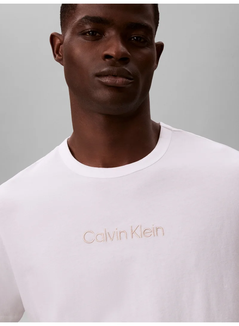 CALVIN KLEIN Classic White Lounge T-shirt - 100% Cotton for Men | Best Price UAE