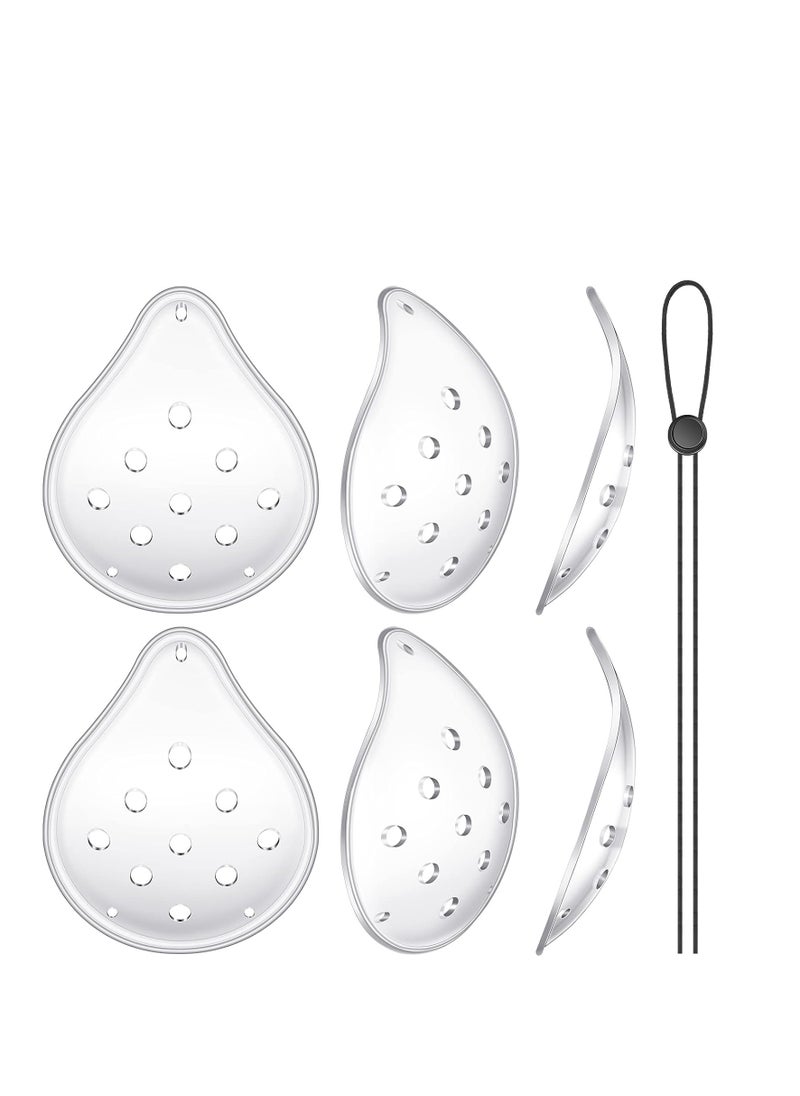 SYOSI - 6 Pieces Eye Shield Clear Eye Patch Plastic Eye Shield Transparent Ventilated Eye Surgery Coverings Breathable After Surgery Eye Protections Eye Care Supplies for Patient Men Women to Prevent Sand - Image 1