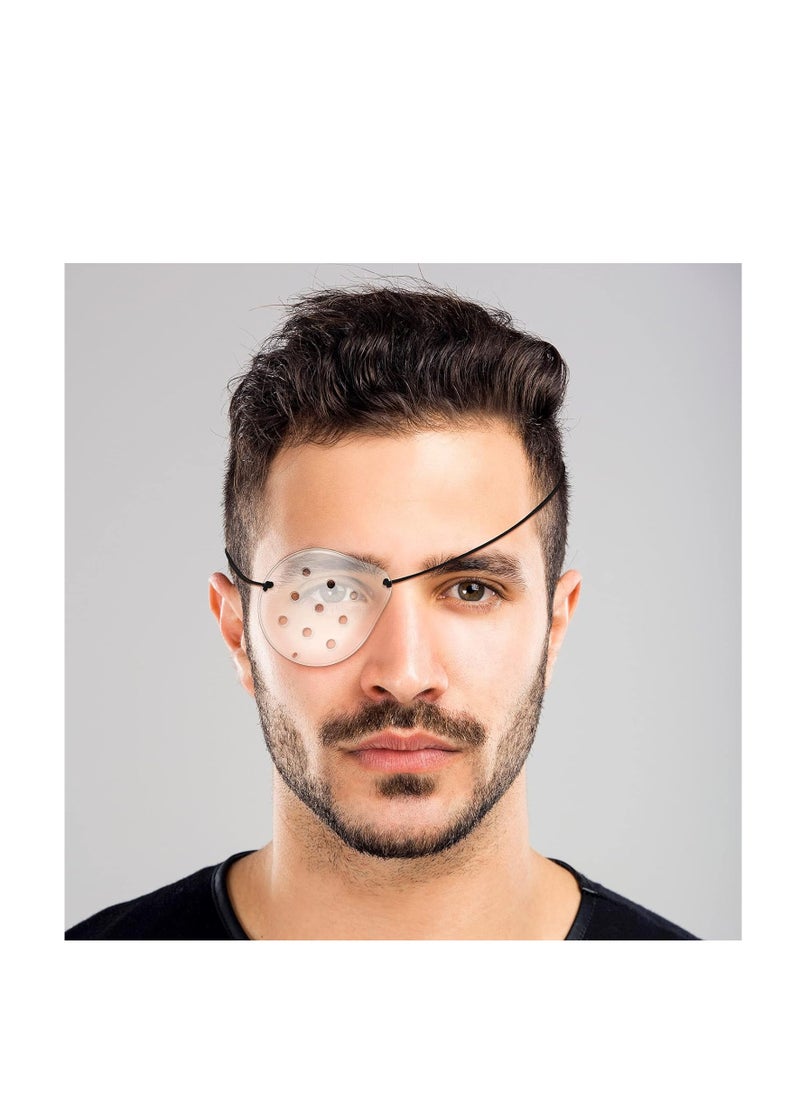 SYOSI - 6 Pieces Eye Shield Clear Eye Patch Plastic Eye Shield Transparent Ventilated Eye Surgery Coverings Breathable After Surgery Eye Protections Eye Care Supplies for Patient Men Women to Prevent Sand - Image 1