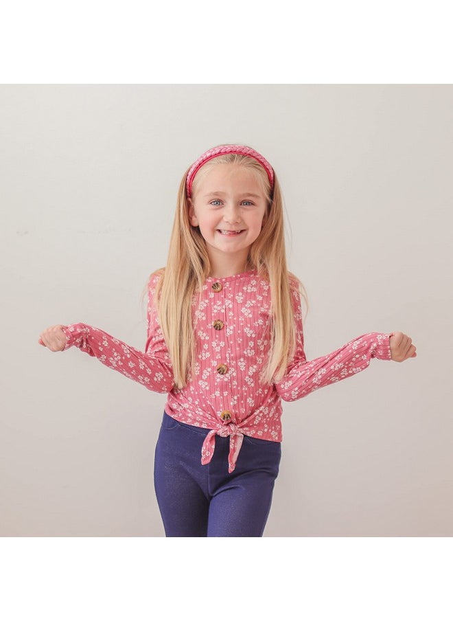 FROG SAC - 2 Braided Headbands For Girls, Glitter Headband For Kids, Metallic Braid Head Band Hair Accessories, Cute Sparkly Hard Hairbands (Glitter) - Image 1