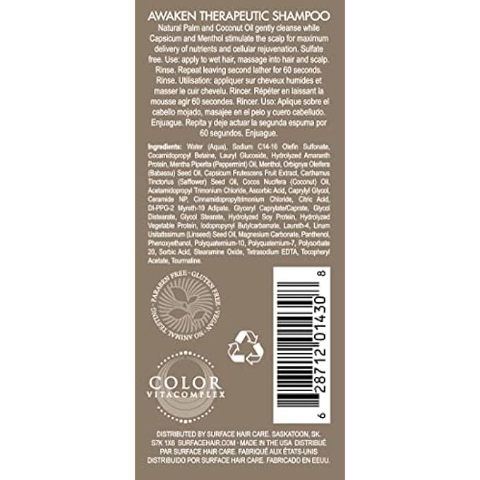 Surface HAIR AWAKEN THERAPEUTIC SHAMPOO, 10 FL. OZ (PACK OF 1) - Image 3