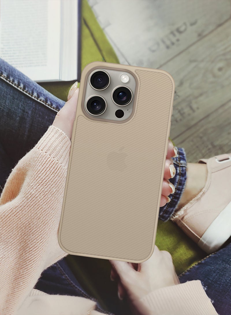 CATANES ( for iPhone 16 Pro Max ) 3Packs, Case Air Skin Line Design Back Cover Sturdy Durable Ultra-Thin Case Drop Protection Cover Clear with 2 Shock Proof Screen Protectors - Desert Titanium - Image 4