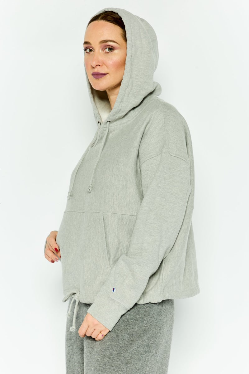 Champion Women Sportswear Fit Long Sleeve Training Hoodie, Grey - Image 3