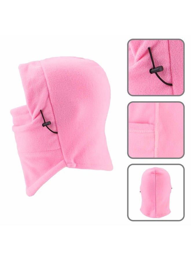 YQXCC F&NK Kids Winter Hats Balaclava Ski Mask Windproof Warm Adjustable with Fleece Lining Hat for Boys Girls (Pink) - Image 5
