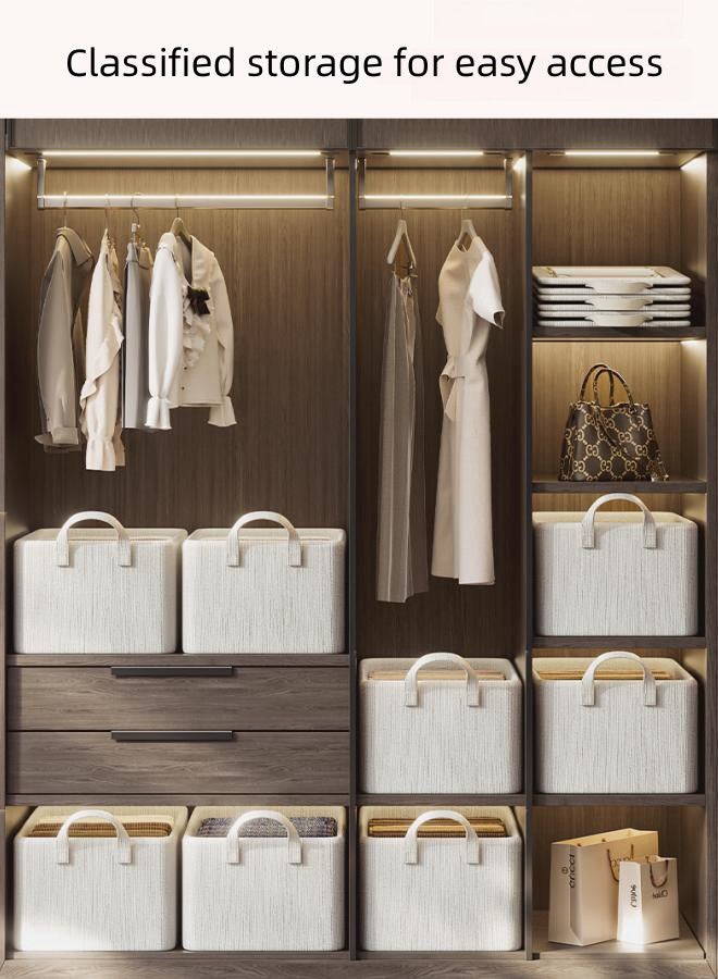 WAOKN Clothes Drawer Organizer,Closet Organizer and Storage,Foldable Steel Frame Storage Drawer Organizers for Clothing Toys,Wardrobe Storage Boxes Closet Storage Baskets,Large Capacity Fabric Box - Image 4