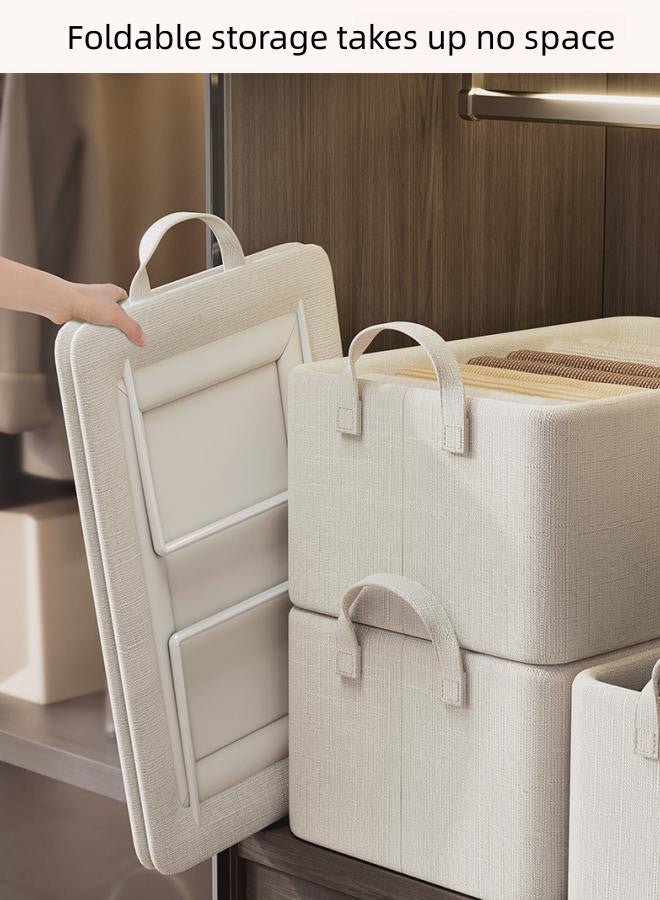 WAOKN Clothes Drawer Organizer,Closet Organizer and Storage,Foldable Steel Frame Storage Drawer Organizers for Clothing Toys,Wardrobe Storage Boxes Closet Storage Baskets,Large Capacity Fabric Box - Image 3