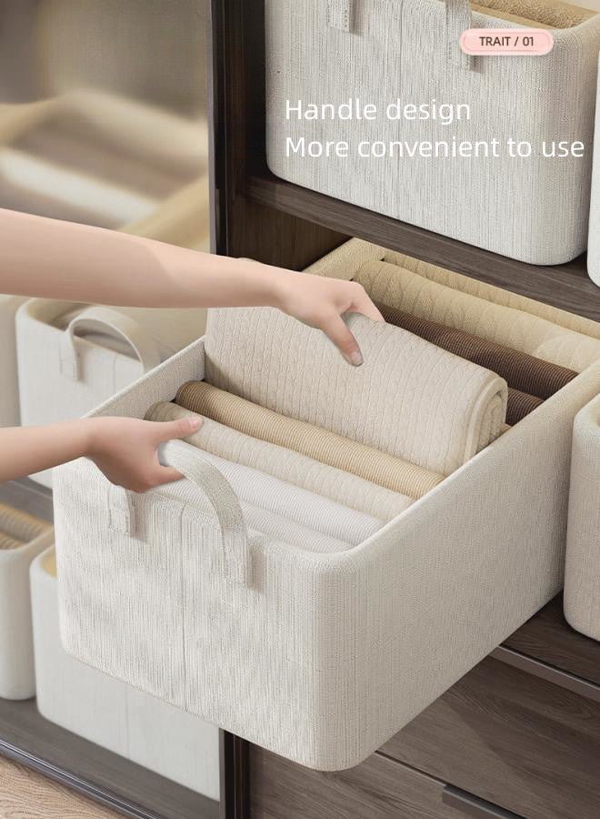 WAOKN Clothes Drawer Organizer,Closet Organizer and Storage,Foldable Steel Frame Storage Drawer Organizers for Clothing Toys,Wardrobe Storage Boxes Closet Storage Baskets,Large Capacity Fabric Box - Image 2