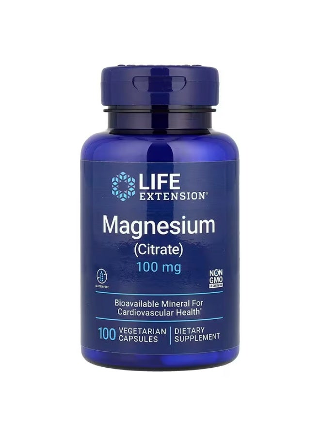 Life Extension, Magnesium (Citrate), 100 mg, 100 Vegetarian Capsules