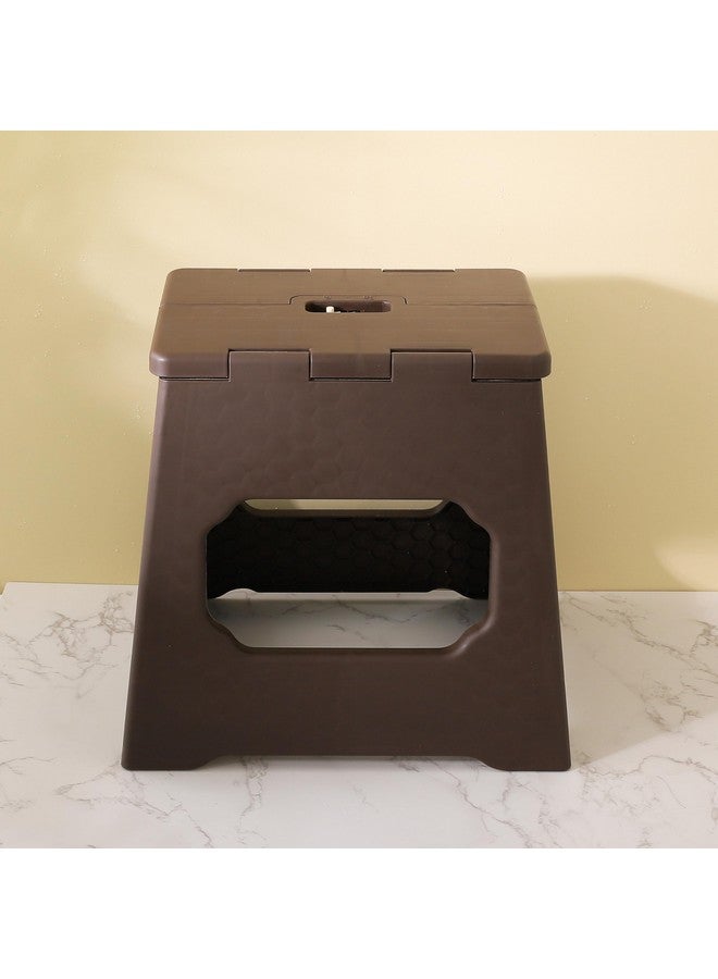 Kuber Industries Kuber Industries Polypropylene Collapsible Stool | Foldable Stool | Camping Stool | Stool for Outdoor-Fishing-Hiking-Gardening-Travel | Portable Stool | Stool for Travel | LF-231101A | Coffee, Grey  - Image 2