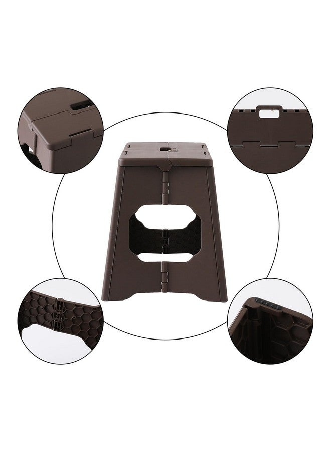 Kuber Industries Kuber Industries Polypropylene Collapsible Stool | Foldable Stool | Camping Stool | Stool for Outdoor-Fishing-Hiking-Gardening-Travel | Portable Stool | Stool for Travel | LF-231101A | Coffee, Grey  - Image 5
