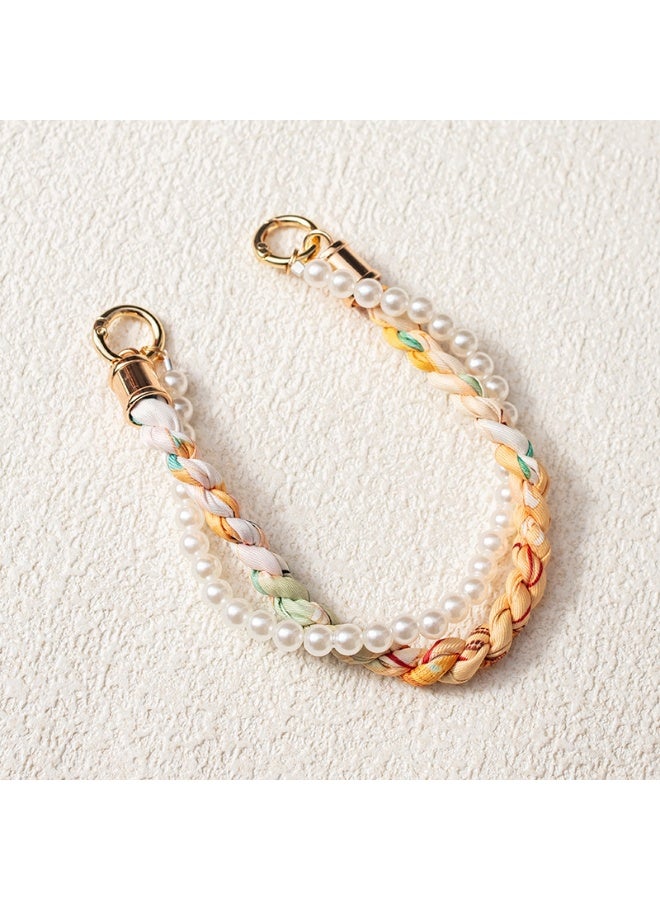 NIBEMINENT Beaded Phone Lanyard, Anti Lost Removable Wrist Strap, Weaving Shell Chain Bracelet Pendant, Phone Keychain Lanyard