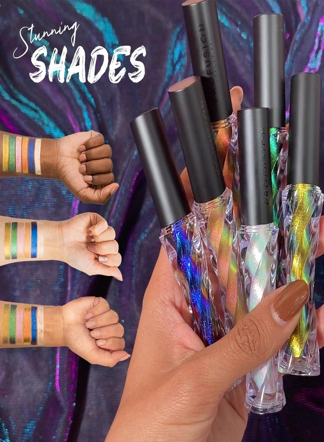 Profusion Cosmetics Liquid Eyeshadow - Prismatic Chrome 6 Stunning Shades, Intense Pigment and Lightweight Texture, Blendable & Long-Wearing Formula, Vegan & Cruelty-Free Eye Makeup (Zen) - Image 4