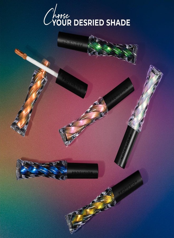 Profusion Cosmetics Liquid Eyeshadow - Prismatic Chrome 6 Stunning Shades, Intense Pigment and Lightweight Texture, Blendable & Long-Wearing Formula, Vegan & Cruelty-Free Eye Makeup (Zen) - Image 5