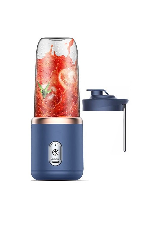 ZHIGAO Cross-border Zhigao juicer portable small rechargeable household raw juice juicer fully automatic multi-functional juicer cup Upgraded blue six-knife/single cover/Chigo color box - Image 1