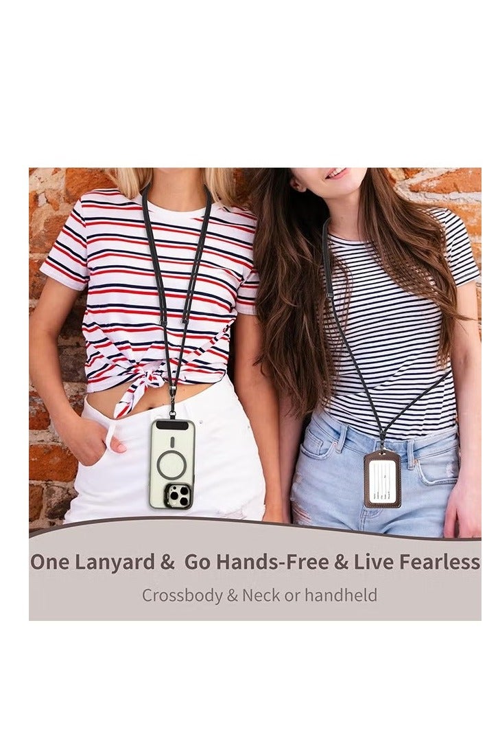 3-in-1 Cell Phone Lanyard, Adjustable Universal Crossbody Phone Lanyard, Compatible with Most Smartphones (Black) - Image 3