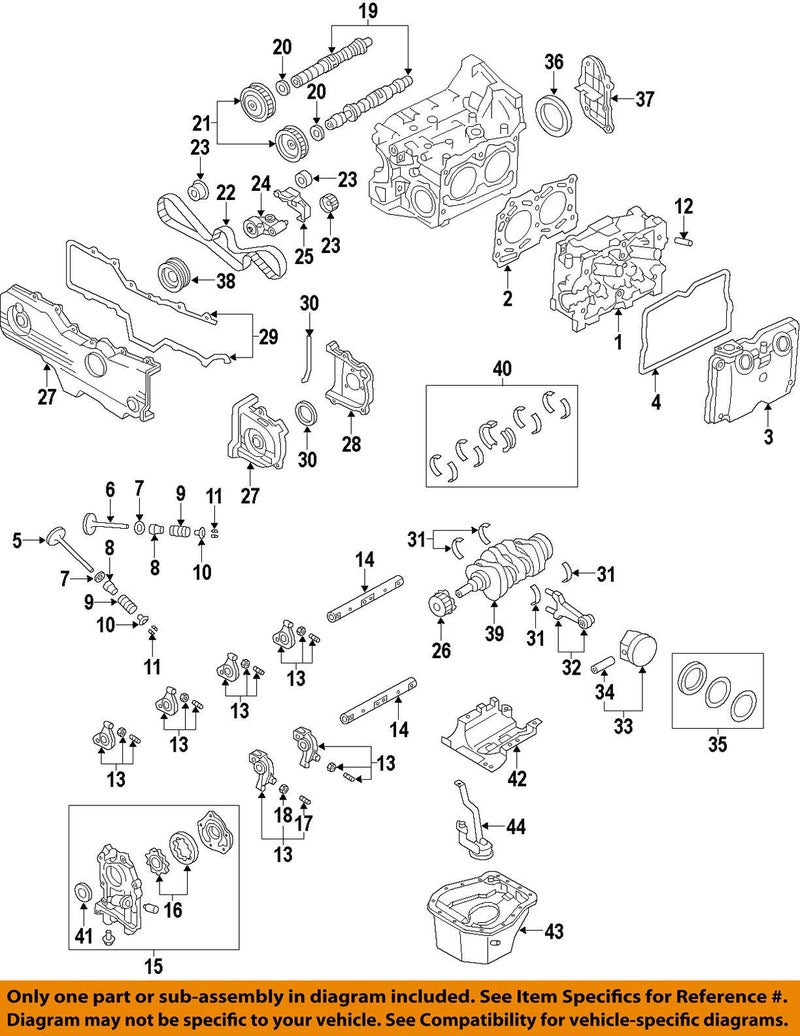 Subaru 20132019 Legacy Outback 25L Left Valve Rocker Cover Gasket 13272AA24A Genuine OEM - Image 2