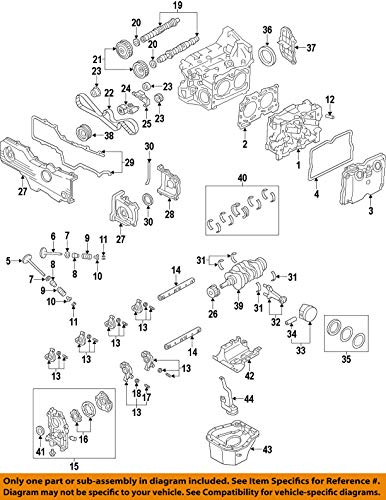 Subaru 20132019 Legacy Outback 25L Left Valve Rocker Cover Gasket 13272AA24A Genuine OEM - Image 1