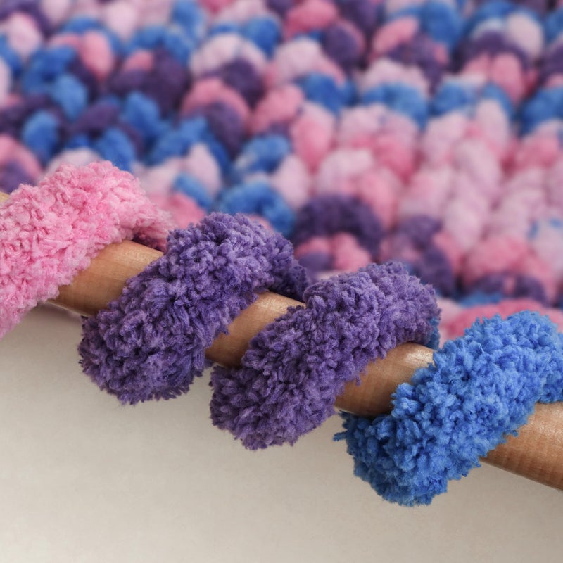 mellobello Jumbo Chunky Yarn for Hand Knitting - Super Thick Chenille Chunky Yarn for Crocheting - Extra Soft Bulky Fluffy Blanket Big Yarns 8 Jumbo Pack (27yds,8 oz Each Skein) - Image 5