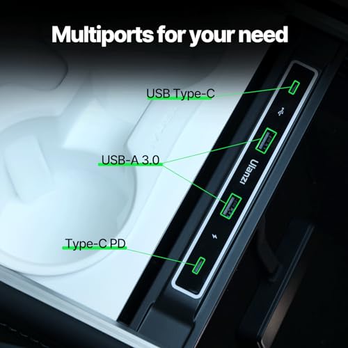 VIJIM Tesla USB Hub for Model Y 2021-2024 Model 3 2021-2023 Center Console, Tesla Model 3/Y Accessories Docking Station, Support USB-C Fast Charging - Image 4