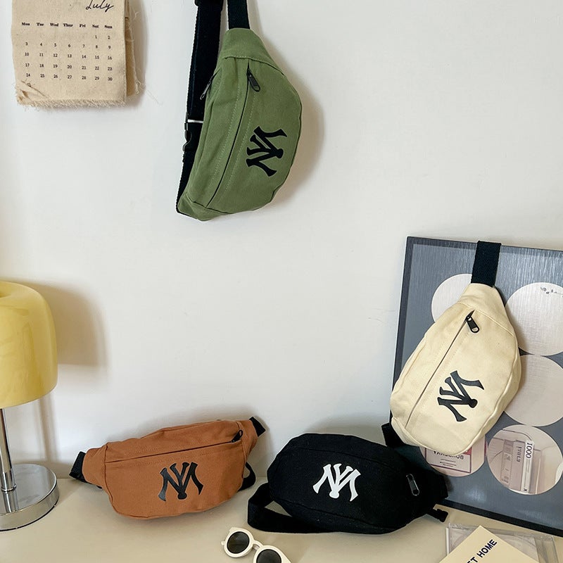 Children'S Bag Spring Oxford Cloth Baby Waist Bag Boy Handsome Letter Crossbody Bag Korean Version Boys' Chest Bag - Image 2