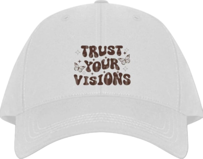 TRUST YOUR VISIONS Planets unisex baseball cap White