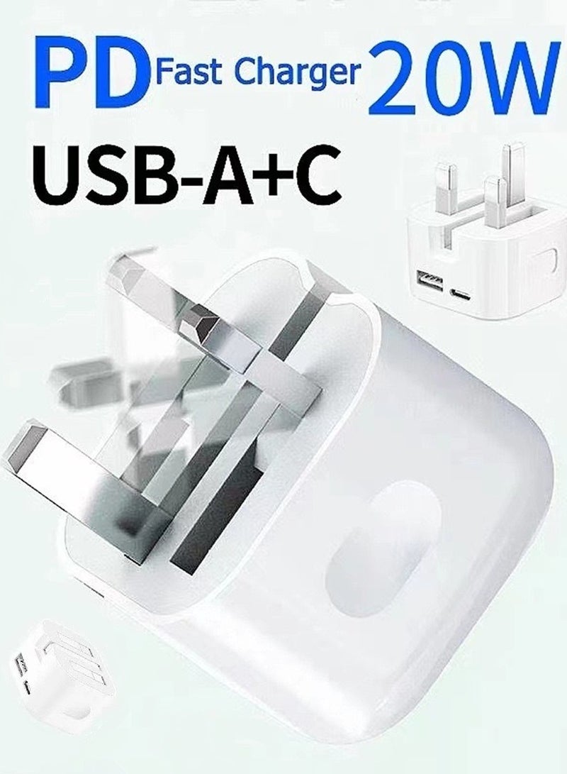 Universal Travel Adapter,US to UK Plug Adapter,2-Pack Fast 20W International Plug Adapter USB C Wall Charger Converter for iPhone 16 15 14 13 12 11 Pro Max XR XS X,iPad,Samsung Galaxy S24,Google Pixel - Image 1