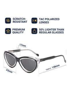 flâneur Flaneur Cats Eye Polarized Sunglasses - UV Protection Shades, Lightweight, Trendy Sunglasses for Women & Men, Scratch-Resistant, Designer Eyewear Accessories, Fashion Goggles with Polarized Lens  - Image 4