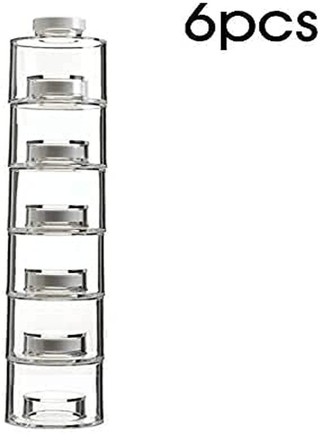 Ostin Plastic Spice Tower Acrylic Stacking Bottle with Sifter Lid, Clear Bottle Stackable Spice Rack Carousel, Spice Tower - Image 3