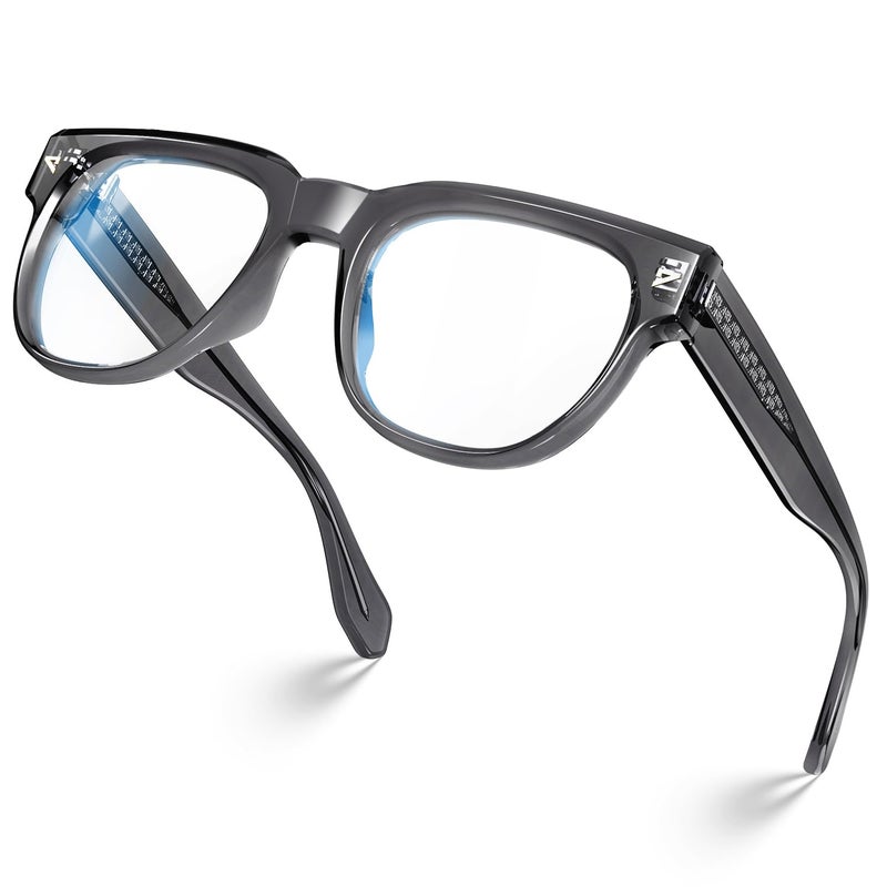 VISOONE Square TR90 Blue Light Blocking Glasses with Anti Glare Computer Glass Woman and Men SAGE - Image 1