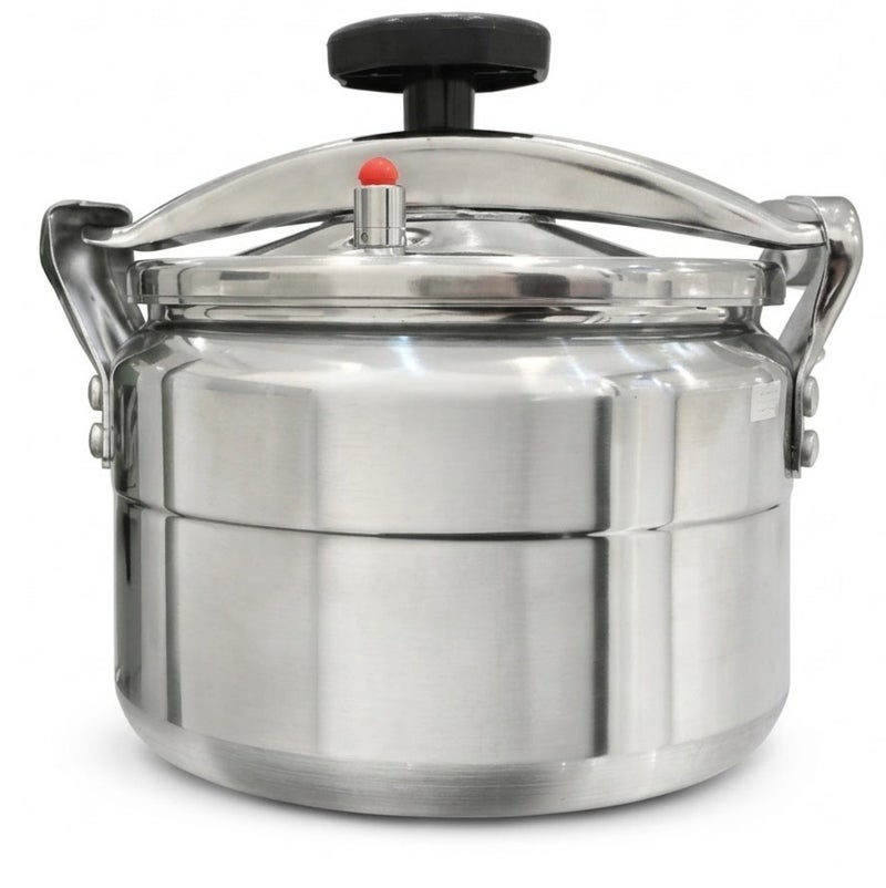 جليز 7 Litreلترات طنجرة ضغط ألومنيوم سعة 7 لترات - قفل أمان وصمام شديد التحمل - مقابض مقاومة للحرارة - متوافقة مع الغاز والكهرباء - ضمان 5 سنوات silver - Image 1